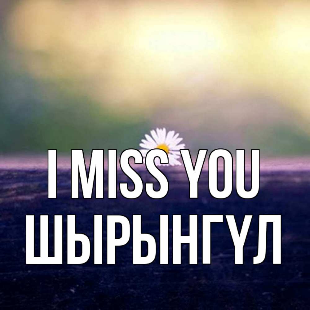Greetings card с именем, ШЫРЫНГҮЛ I miss you приходи в гости Greetings with text for free download 