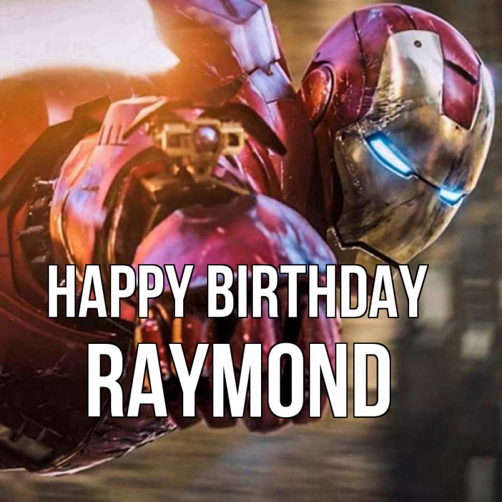 Greetings card с именем, Raymond Happy Birthday марвел супергерои в костюме Greetings with text for free download 