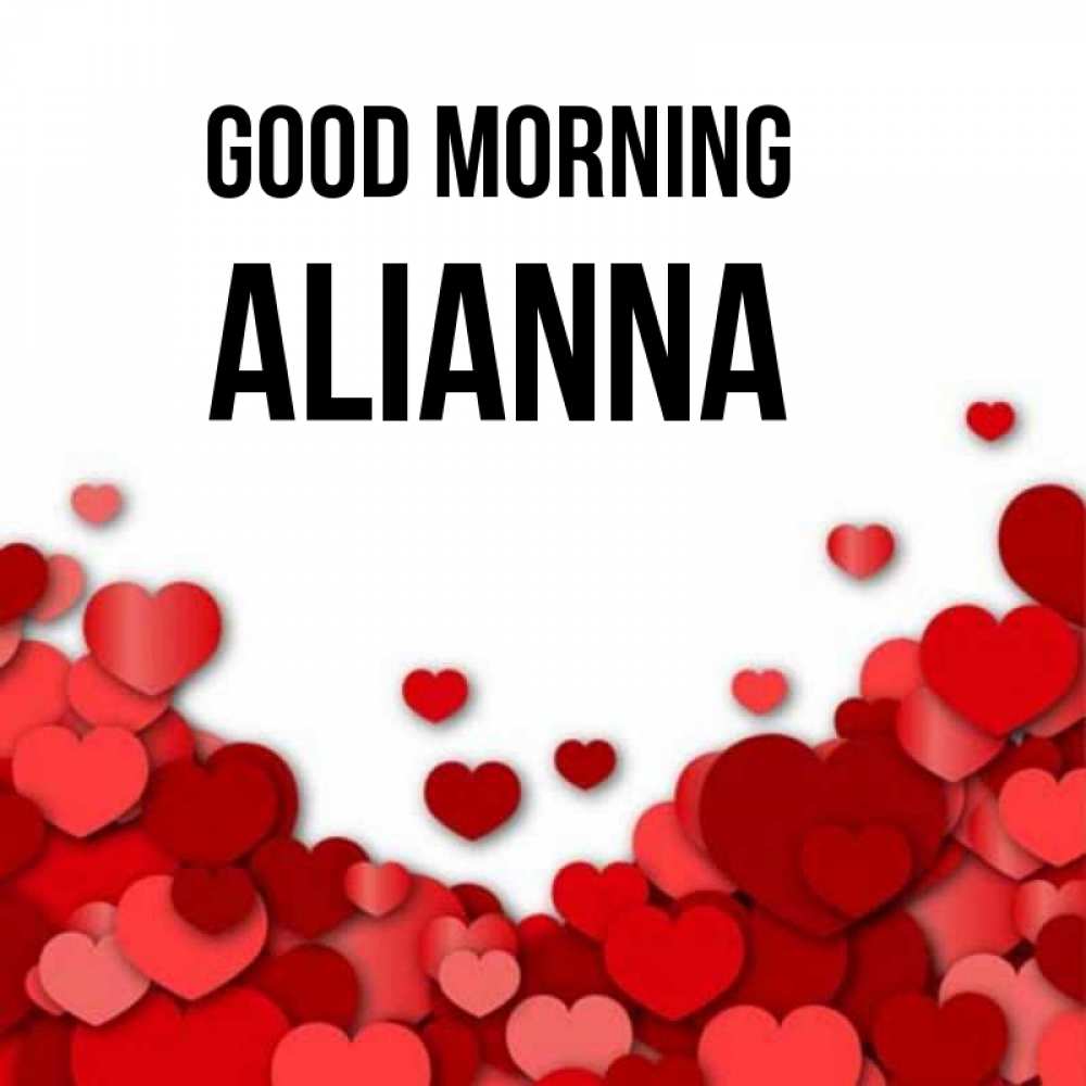 Greetings card с именем, Alianna Good morning хорошего настроения Greetings with text for free download 
