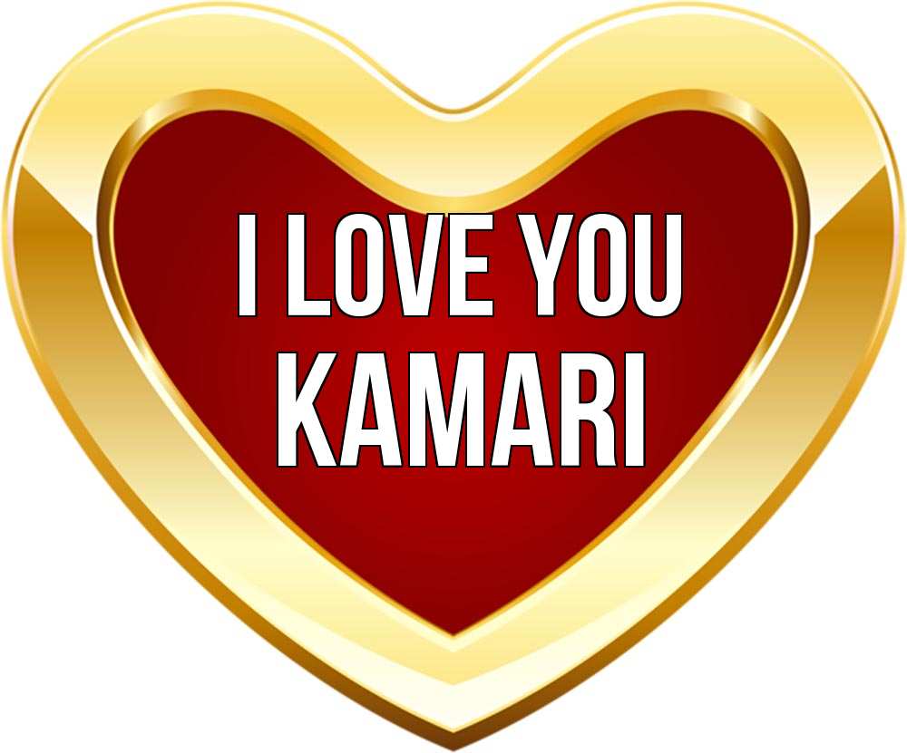 Greetings card с именем, Kamari I love you из краски Greetings with text for free download 