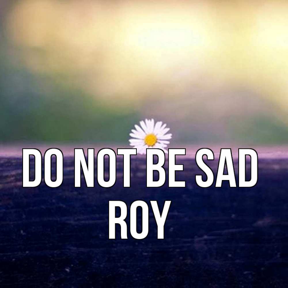 Greetings card с именем, Roy Do not be sad красота Greetings with text for free download 