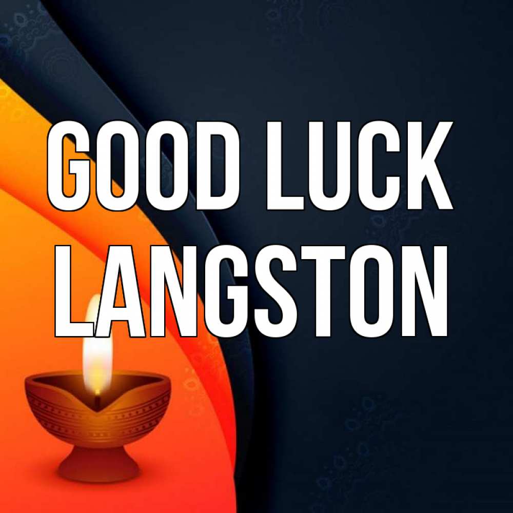 Greetings card с именем, Langston Good luck абстрактный фон Greetings with text for free download 