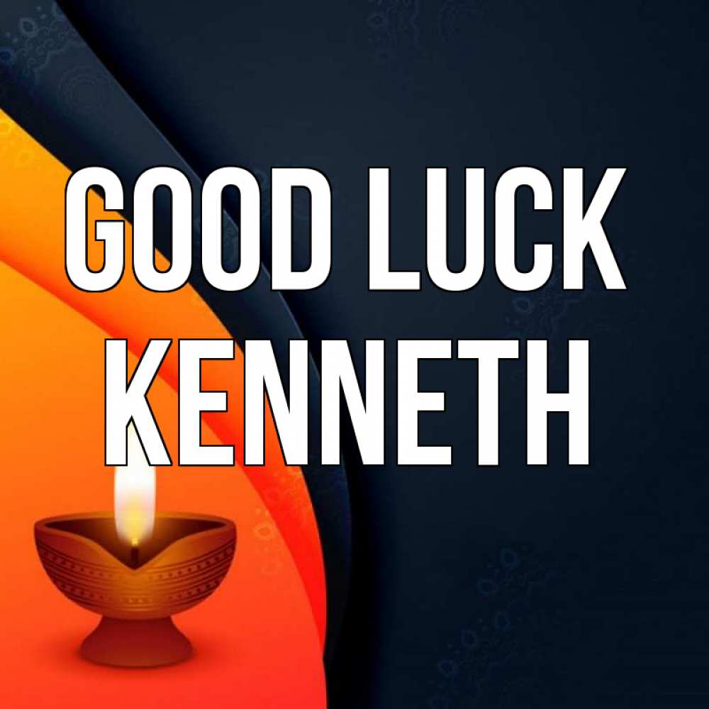 Greetings card с именем, Kenneth Good luck абстрактный фон Greetings with text for free download 