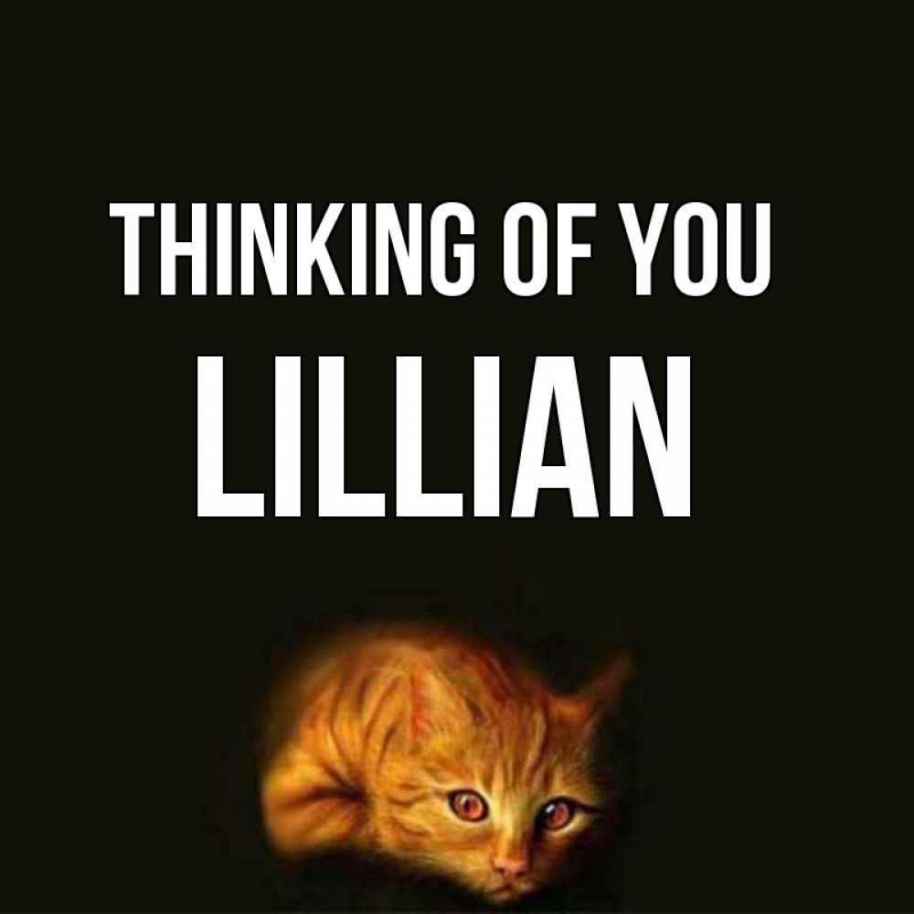Greetings card с именем, Lillian Thinking of you рыжий Greetings with text for free download 