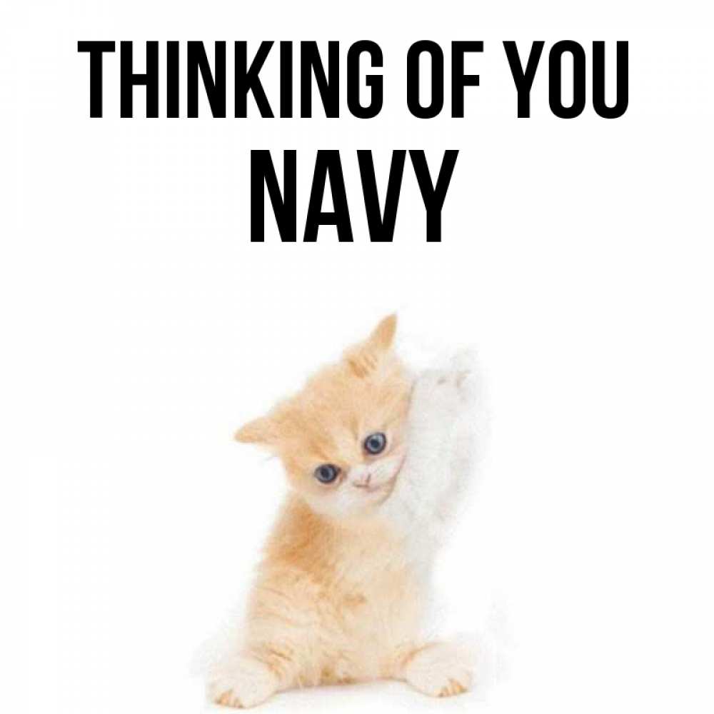 Greetings card с именем, Navy Thinking of you зверушки и милота Greetings with text for free download 