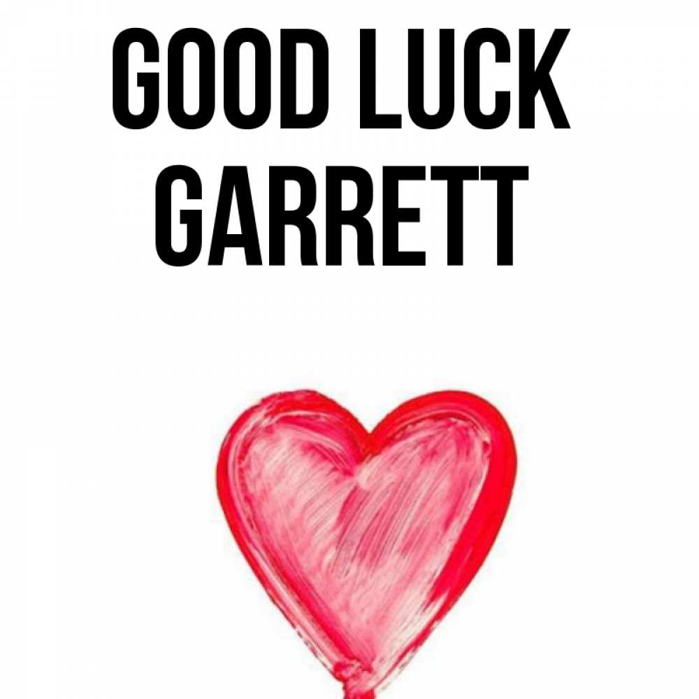 Greetings card с именем, Garrett Good luck рисунок маркером Greetings with text for free download 