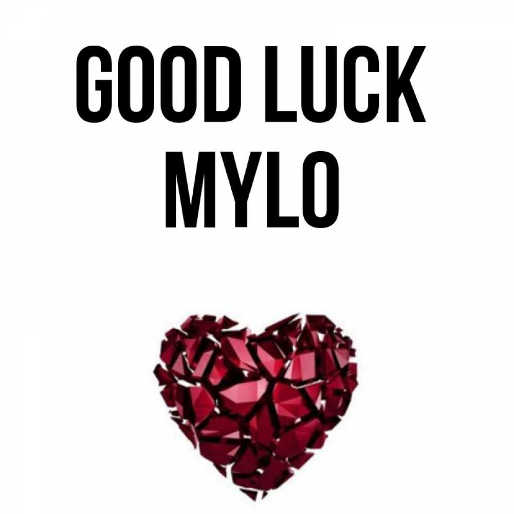 Greetings card с именем, Mylo Good luck бордовое из кристаллов  1 Greetings with text for free download 
