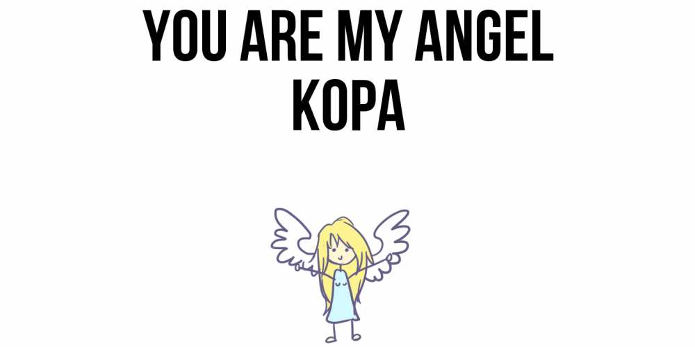 Greetings card с именем, Кора You are my angel ангел Greetings with text for free download 