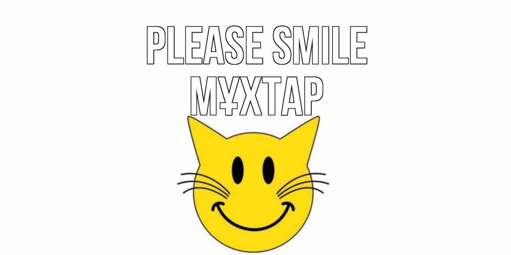 Greetings card с именем, МҰХТАР Please smile кот, улыбка Greetings with text for free download 