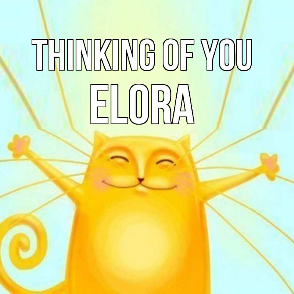 Greetings card с именем, Elora Thinking of you обнимашки Greetings with text for free download 