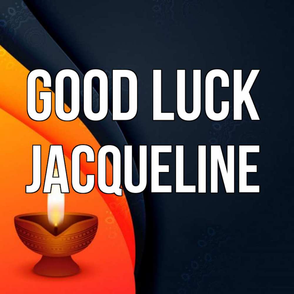 Greetings card с именем, Jacqueline Good luck абстрактный фон Greetings with text for free download 
