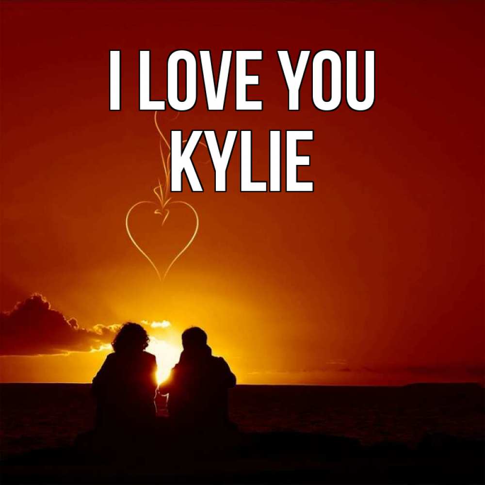 Greetings card с именем, Kylie I love you небо Greetings with text for free download 