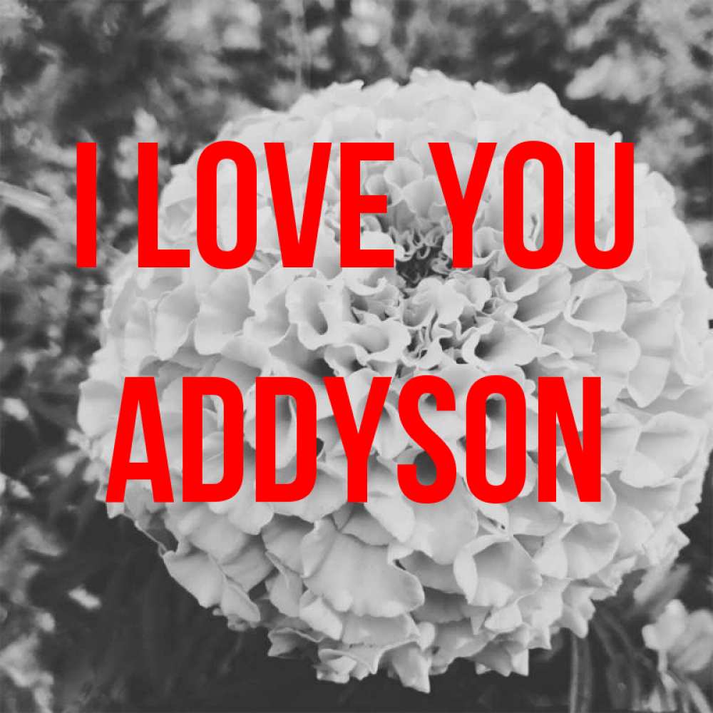 Greetings card с именем, Addyson I love you подпись Greetings with text for free download 