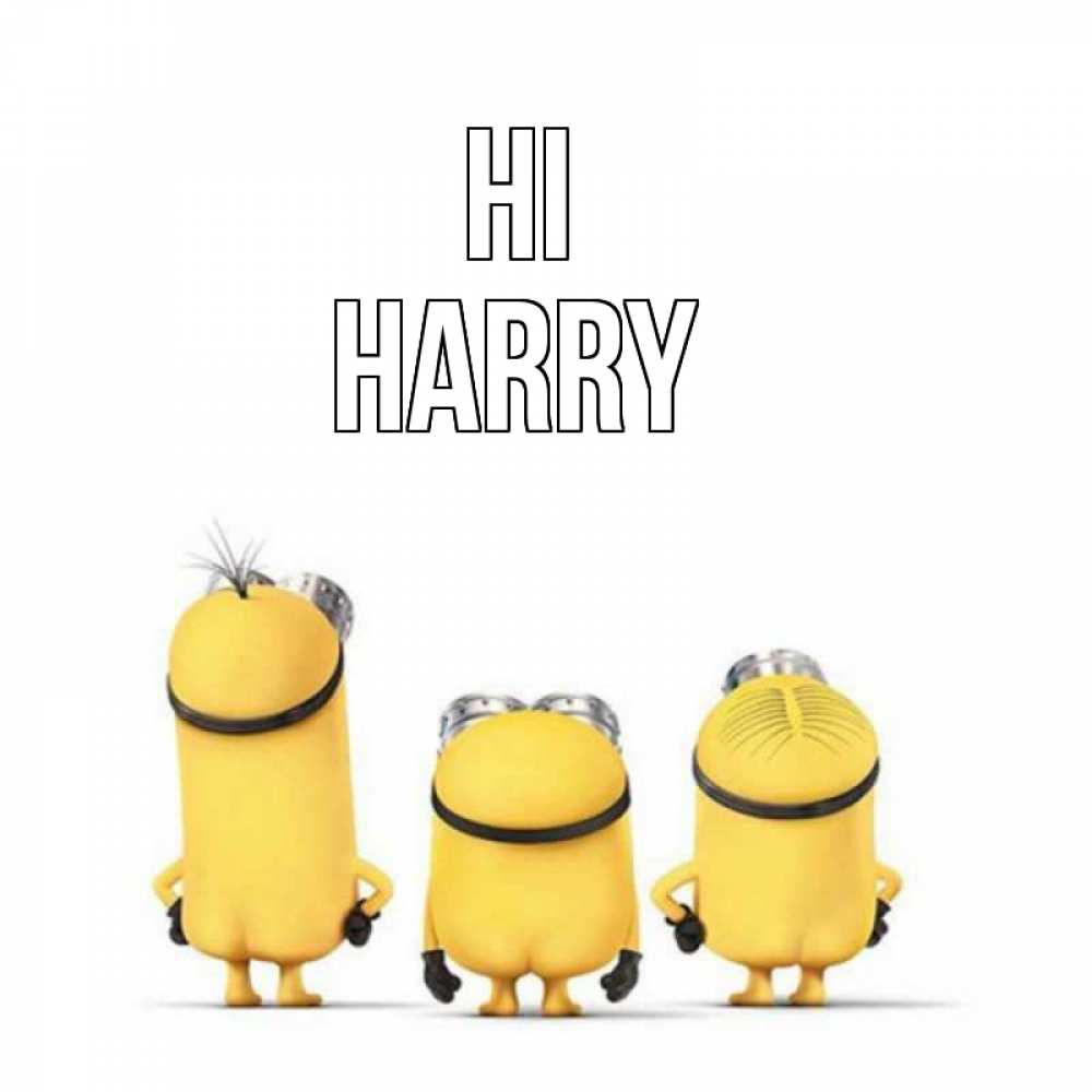 Greetings card с именем, Harry Hi приветики Greetings with text for free download 
