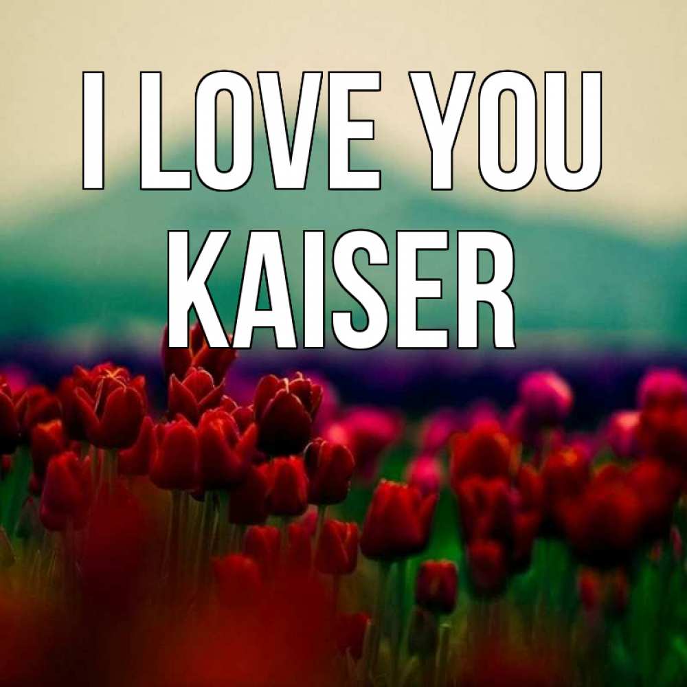 Greetings card с именем, Kaiser I love you тюльпаны 4 Greetings with text for free download 