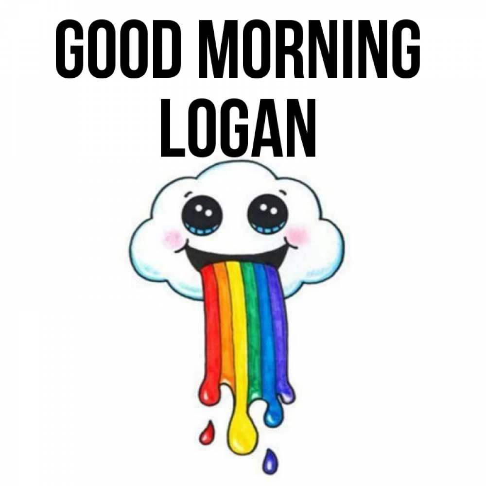 Greetings card с именем, Logan Good morning утречко Greetings with text for free download 