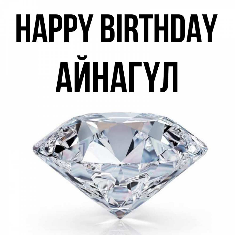 Greetings card с именем, АЙНАГҮЛ Happy Birthday к пожеланием быть богатым Greetings with text for free download 