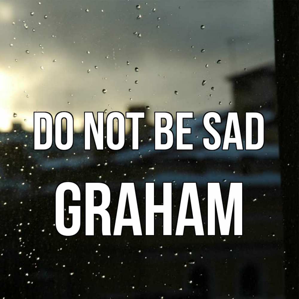 Greetings card с именем, Graham Do not be sad вид на крыши Greetings with text for free download 