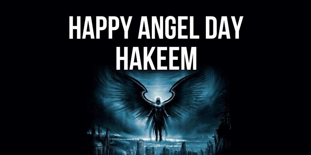 Greetings card с именем, Hakeem happy angel day ангел, день ангела Greetings with text for free download 