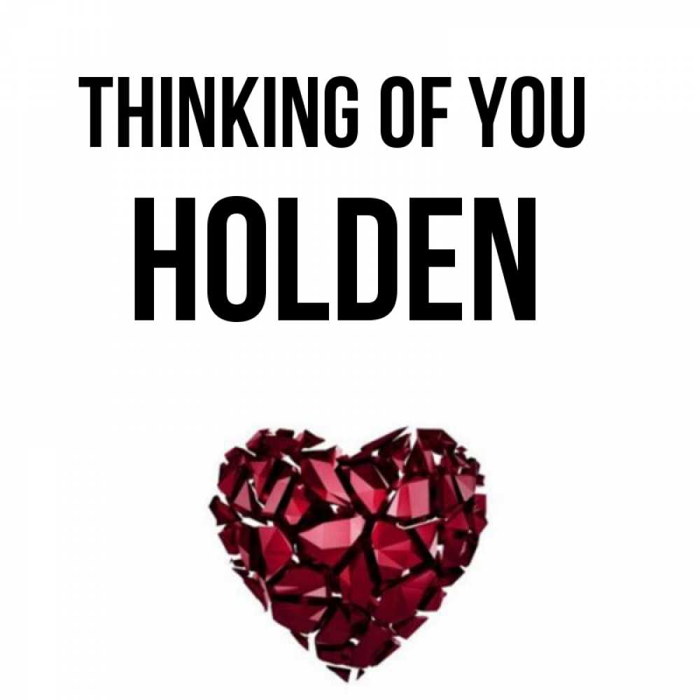 Greetings card с именем, Holden Thinking of you рубиновое 1 Greetings with text for free download 