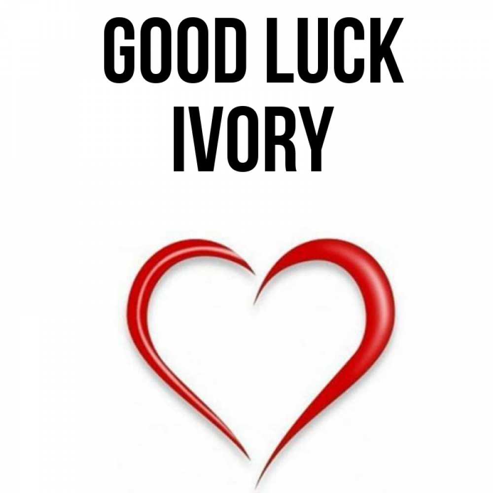 Greetings card с именем, Ivory Good luck для удачливых людей Greetings with text for free download 