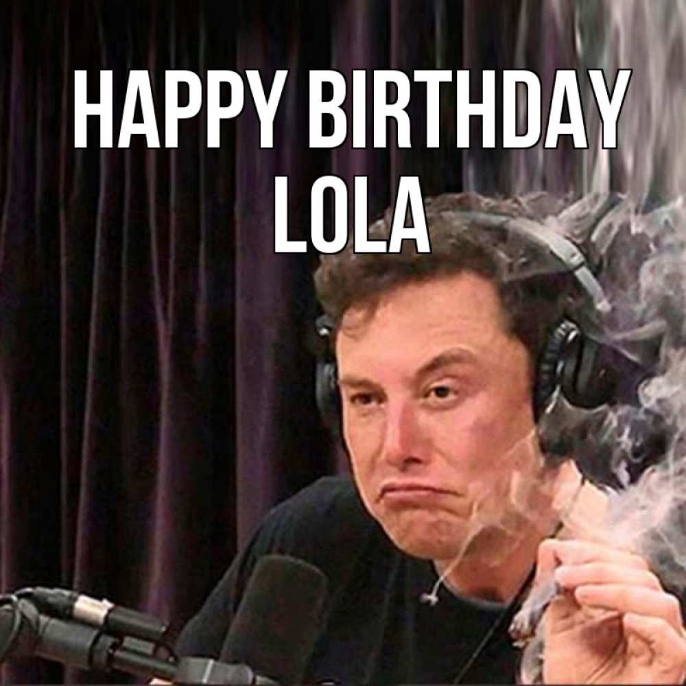 Greetings card с именем, Lola Happy Birthday МЕМ Greetings with text for free download 