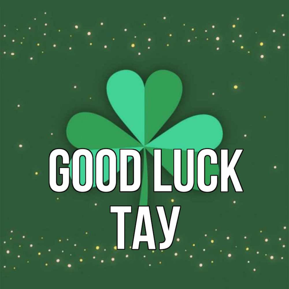 Greetings card с именем, ТАУ Good luck лист клевера Greetings with text for free download 
