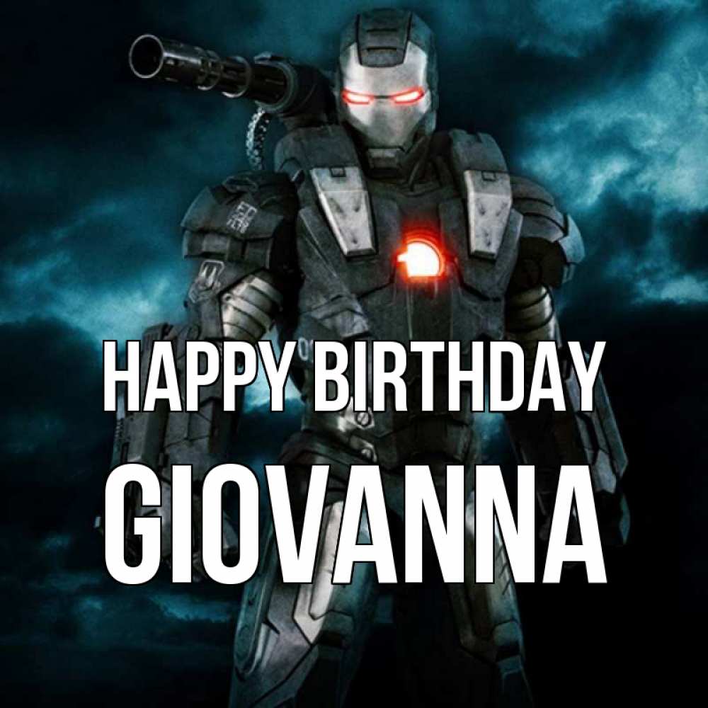 Greetings card с именем, Giovanna Happy Birthday марвел супергерой в новом костюме Greetings with text for free download 
