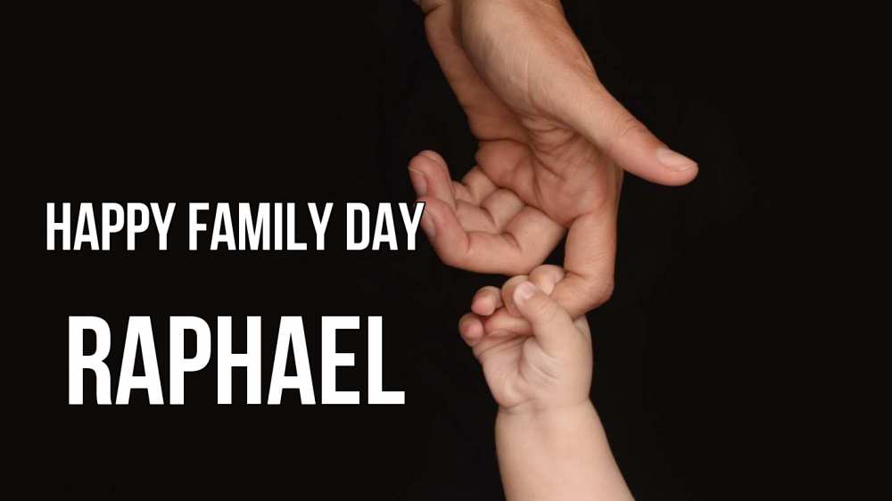 Greetings card с именем, Raphael happy family day с днем семьи Greetings with text for free download 