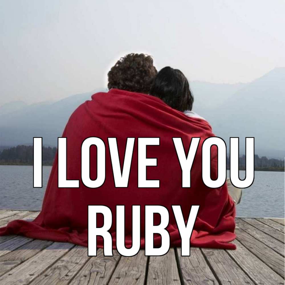 Greetings card с именем, Ruby I love you плед Greetings with text for free download 
