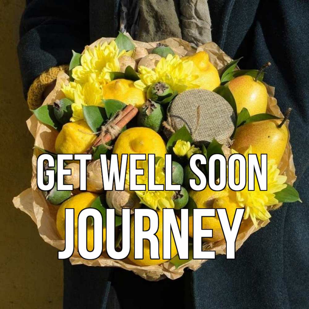 Greetings card с именем, Journey Get well soon букет витаминов Greetings with text for free download 