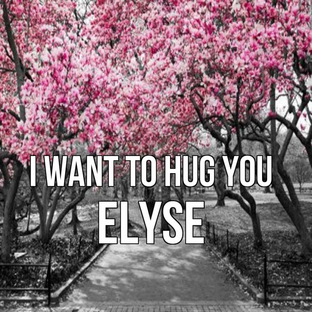 Greetings card с именем, Elyse I want to hug you обработанное фото Greetings with text for free download 