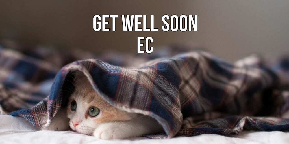 Greetings card с именем, Ес Get well soon не болейте с котиком Greetings with text for free download 