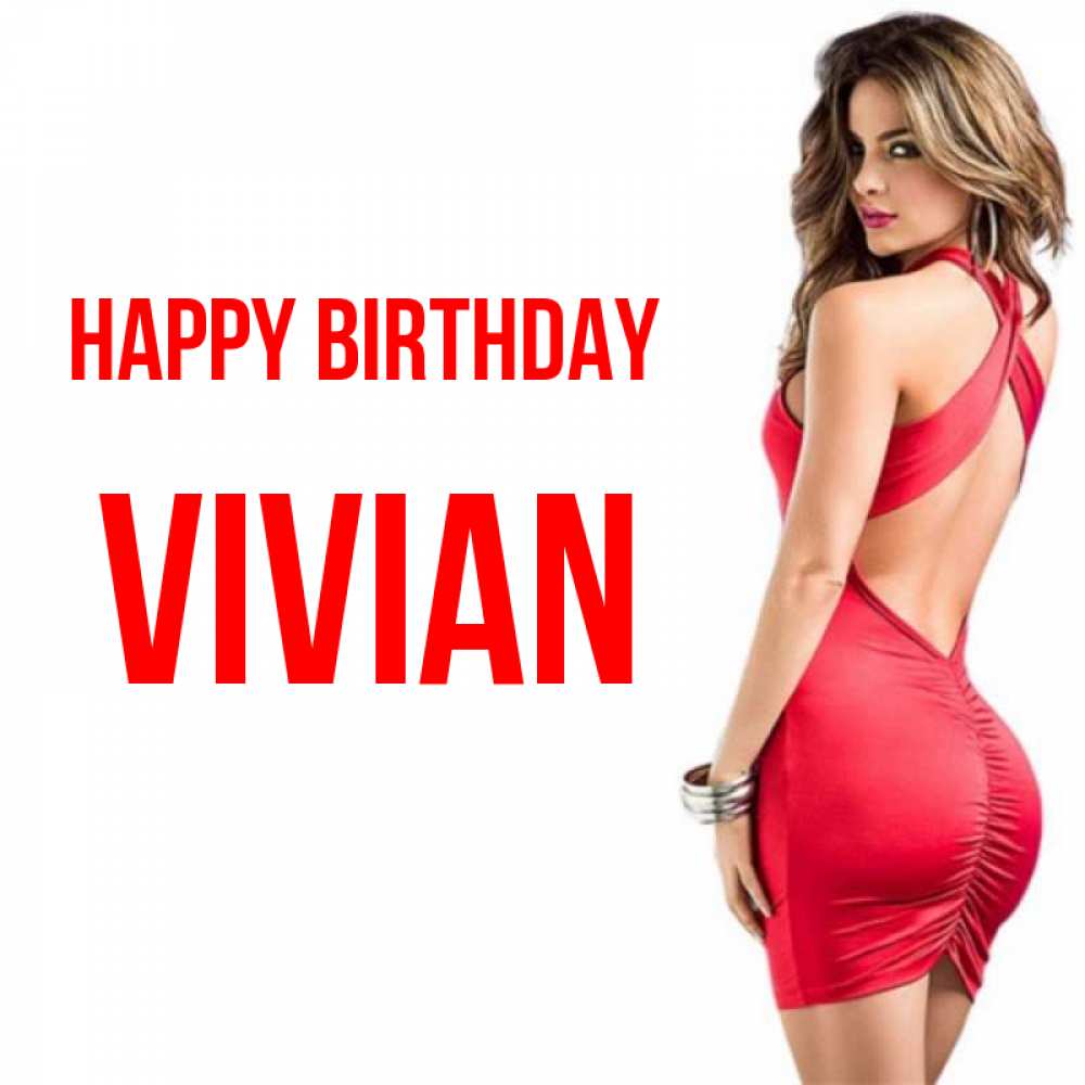 Greetings card с именем, Vivian Happy Birthday Поздравительная открытка для парня или подруги Greetings with text for free download 