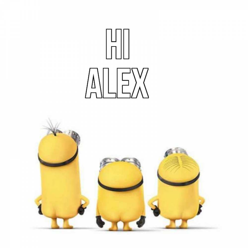 Greetings card с именем, Alex Hi приветики Greetings with text for free download 