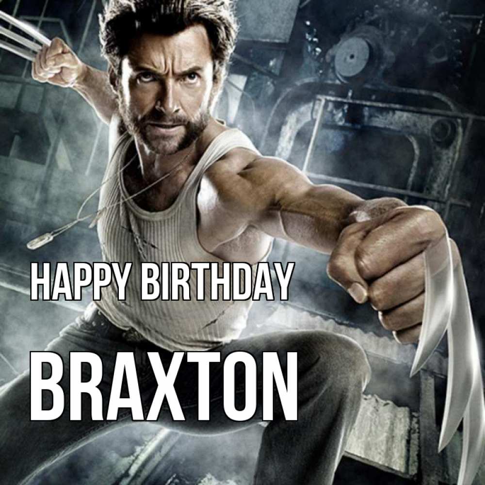 Greetings card с именем, Braxton Happy Birthday супергерой в ярости Greetings with text for free download 
