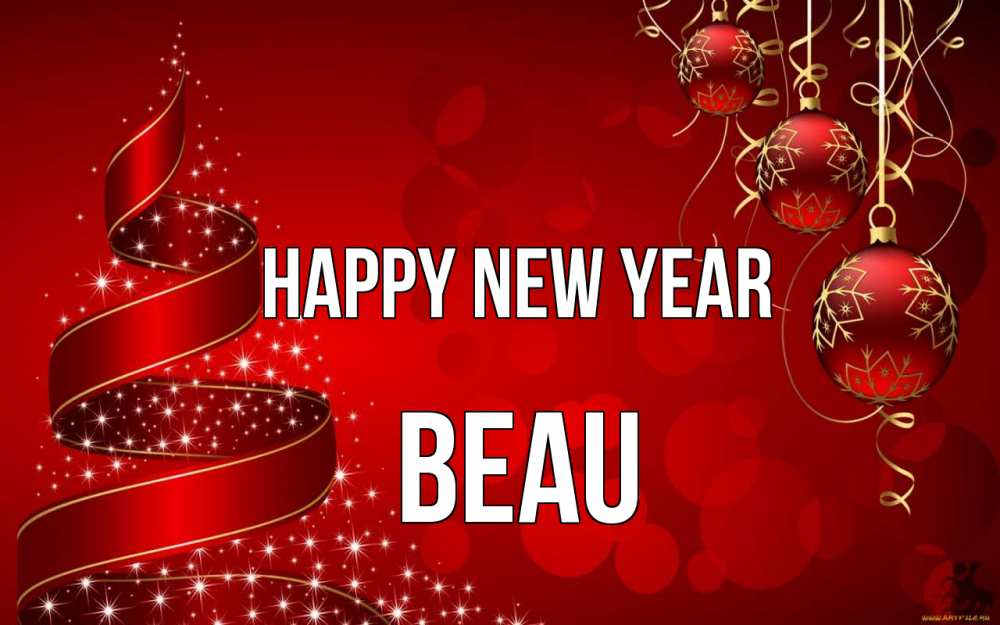 Greetings card с именем, Beau Happy New Year новый год Greetings with text for free download 