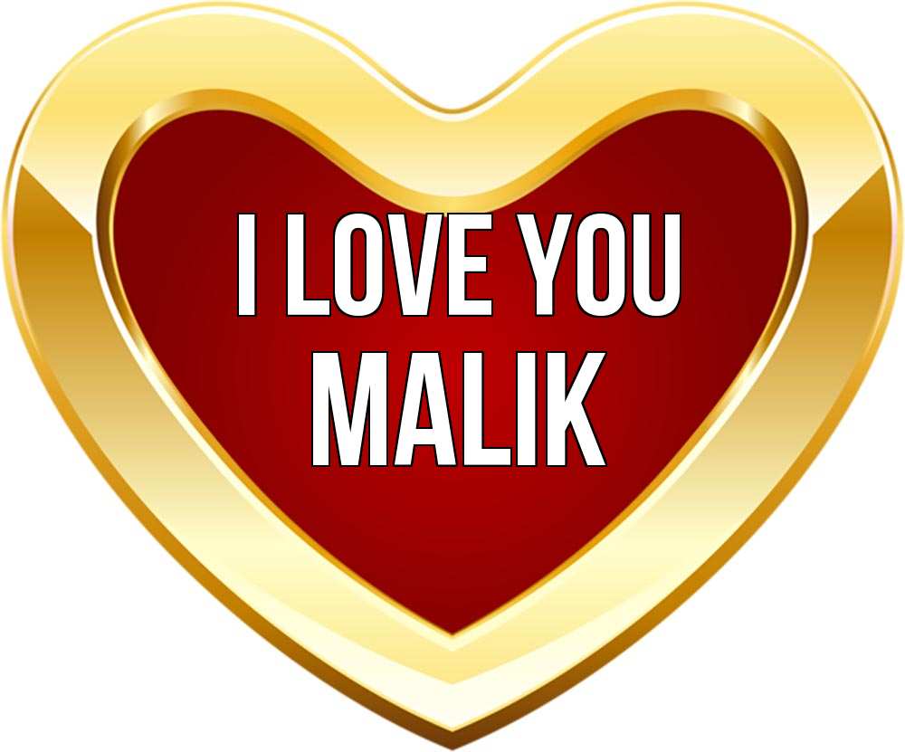 Greetings card с именем, Malik I love you из краски Greetings with text for free download 