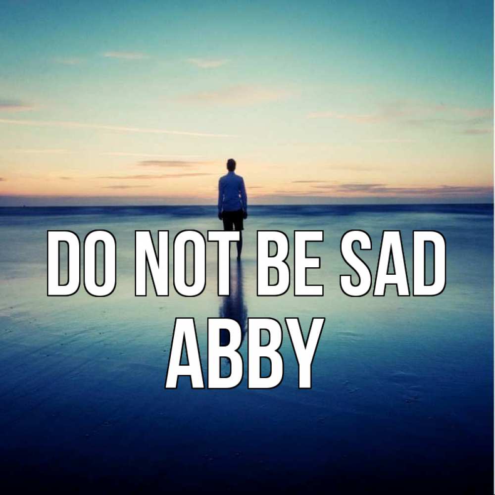 Greetings card с именем, Abby Do not be sad небо и гладь льда Greetings with text for free download 