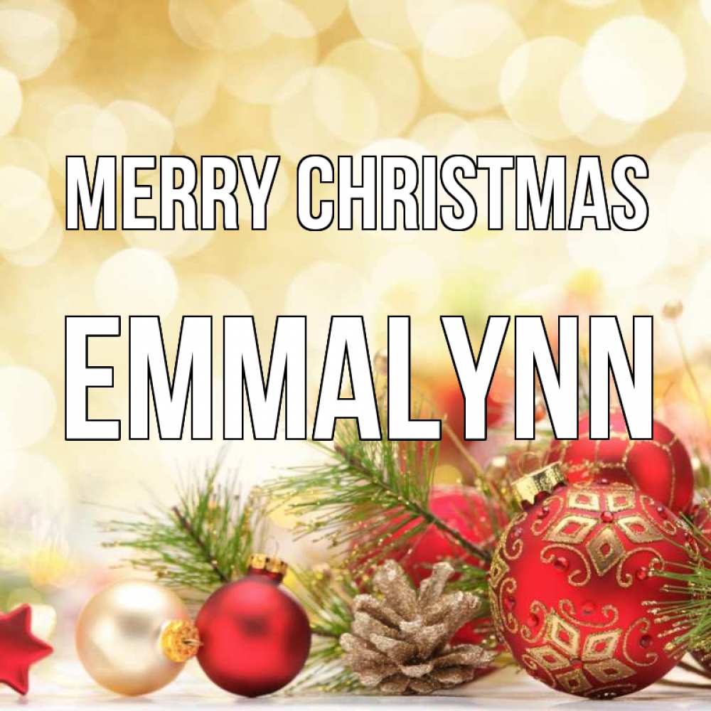 Greetings card с именем, Emmalynn Merry Christmas с рождеством Greetings with text for free download 