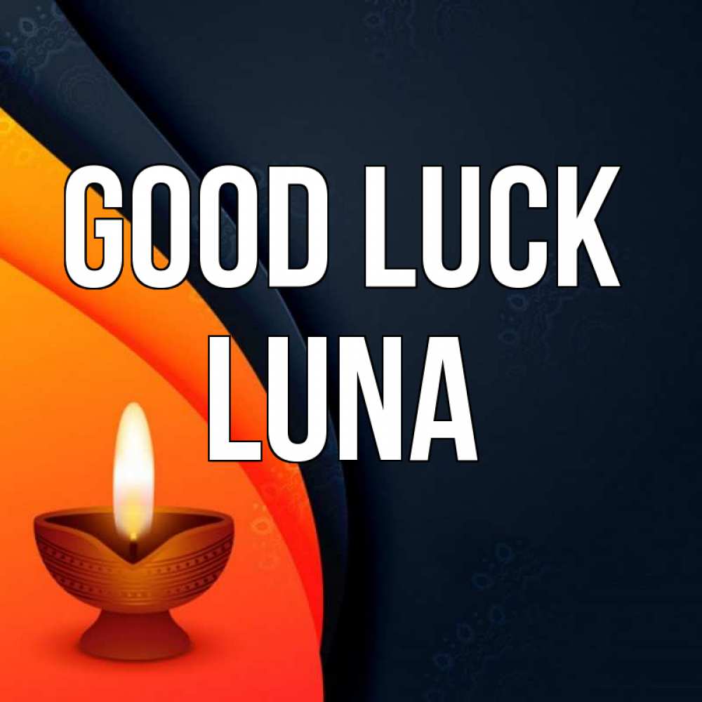 Greetings card с именем, Luna Good luck абстрактный фон Greetings with text for free download 
