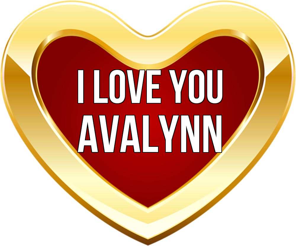 Greetings card с именем, Avalynn I love you из краски Greetings with text for free download 