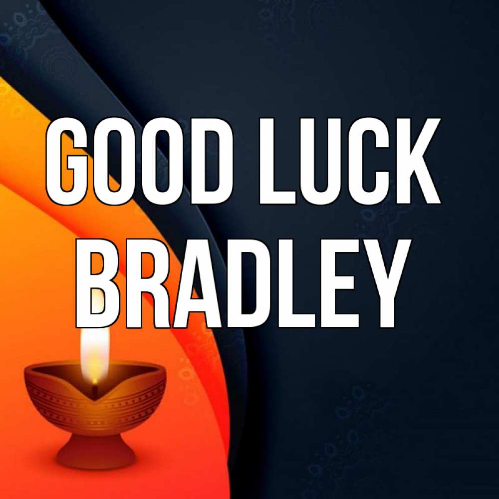 Greetings card с именем, Bradley Good luck абстрактный фон Greetings with text for free download 