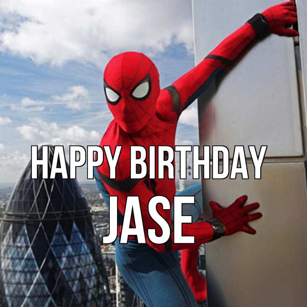 Greetings card с именем, Jase Happy Birthday Марвел Greetings with text for free download 