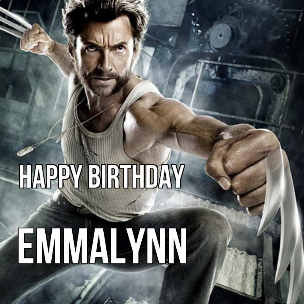 Greetings card с именем, Emmalynn Happy Birthday супергерой в ярости Greetings with text for free download 