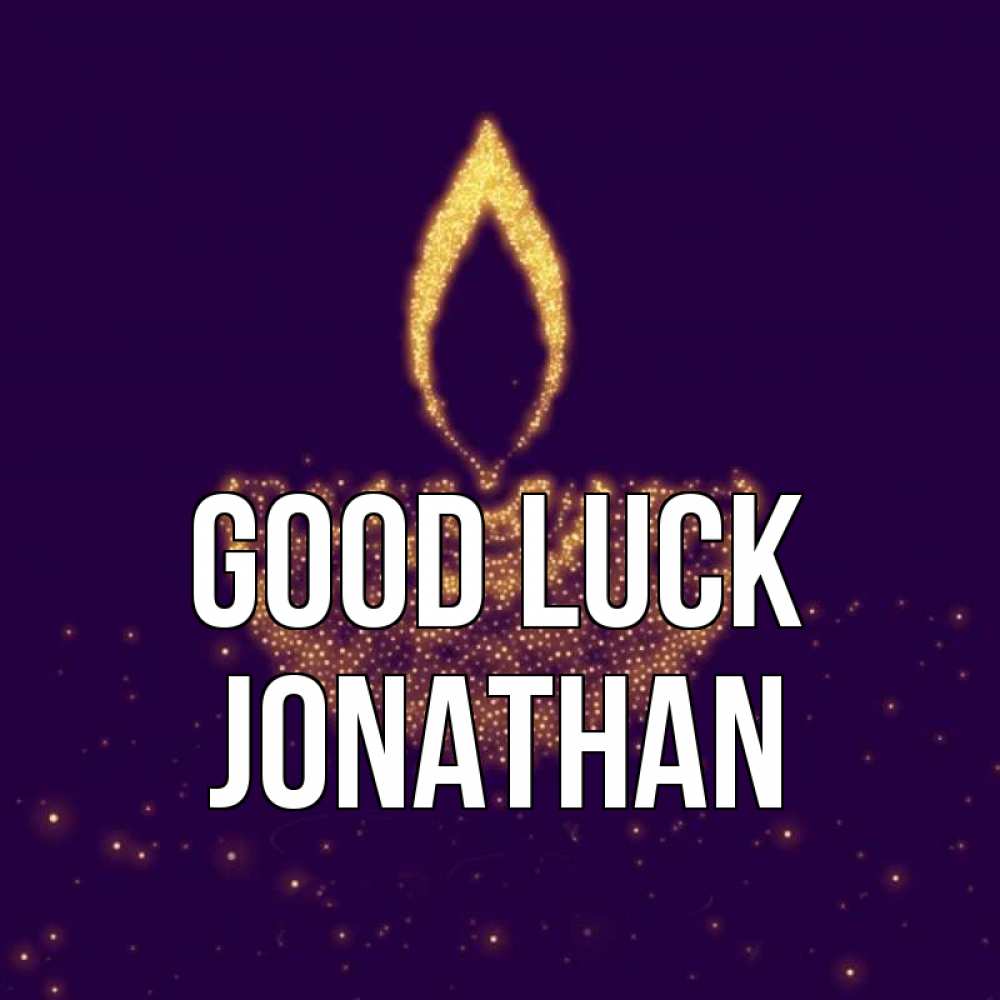Greetings card с именем, Jonathan Good luck пусть повезет 2 Greetings with text for free download 