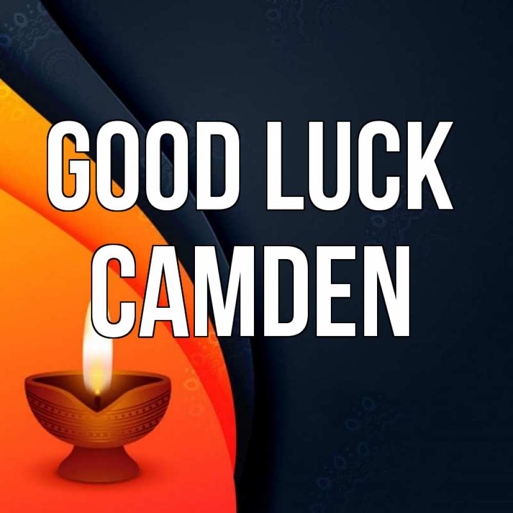 Greetings card с именем, Camden Good luck абстрактный фон Greetings with text for free download 