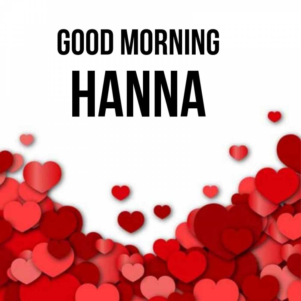 Greetings card с именем, Hanna Good morning хорошего настроения Greetings with text for free download 