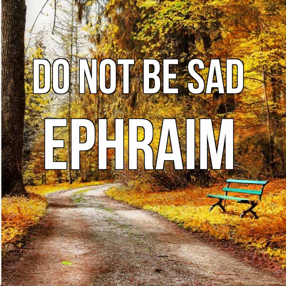 Greetings card с именем, Ephraim Do not be sad зеленая лавочка Greetings with text for free download 