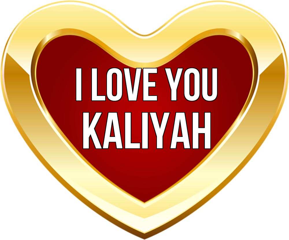 Greetings card с именем, Kaliyah I love you из краски Greetings with text for free download 